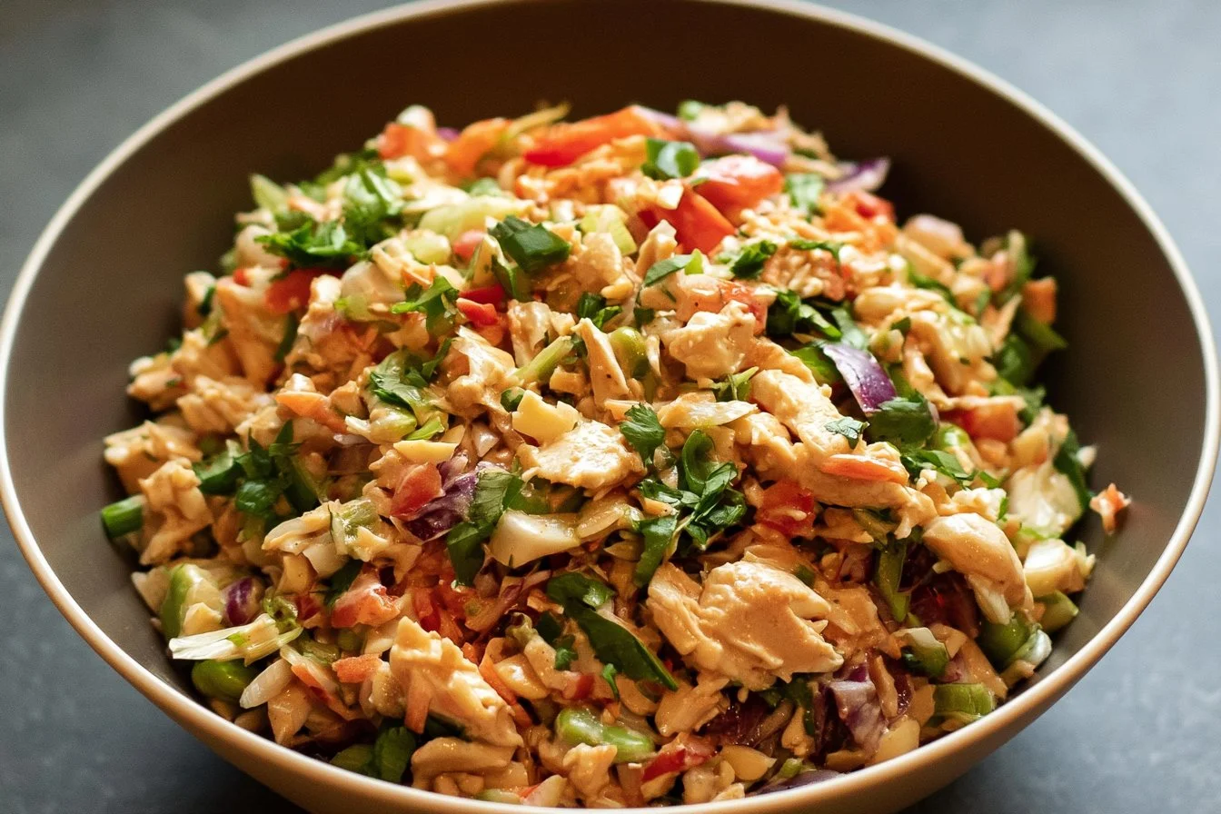 Thai Chicken Salad with Peanut Dressing