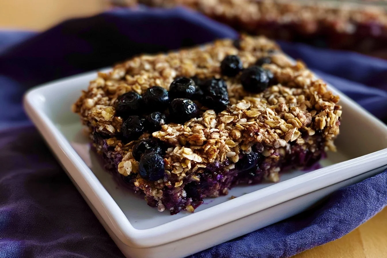 Healthy Blueberry Baked Oatmeal