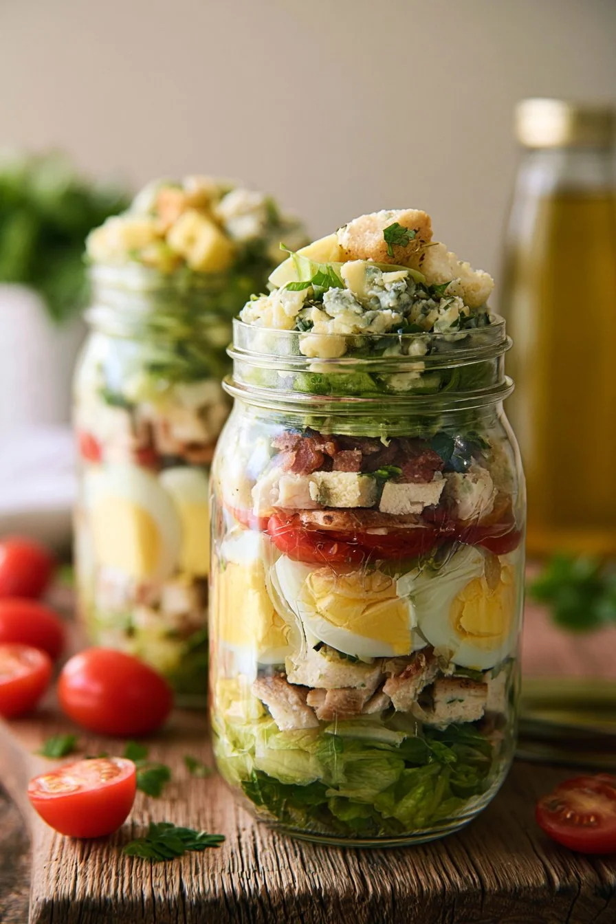 Mason Jar Cobb Salads