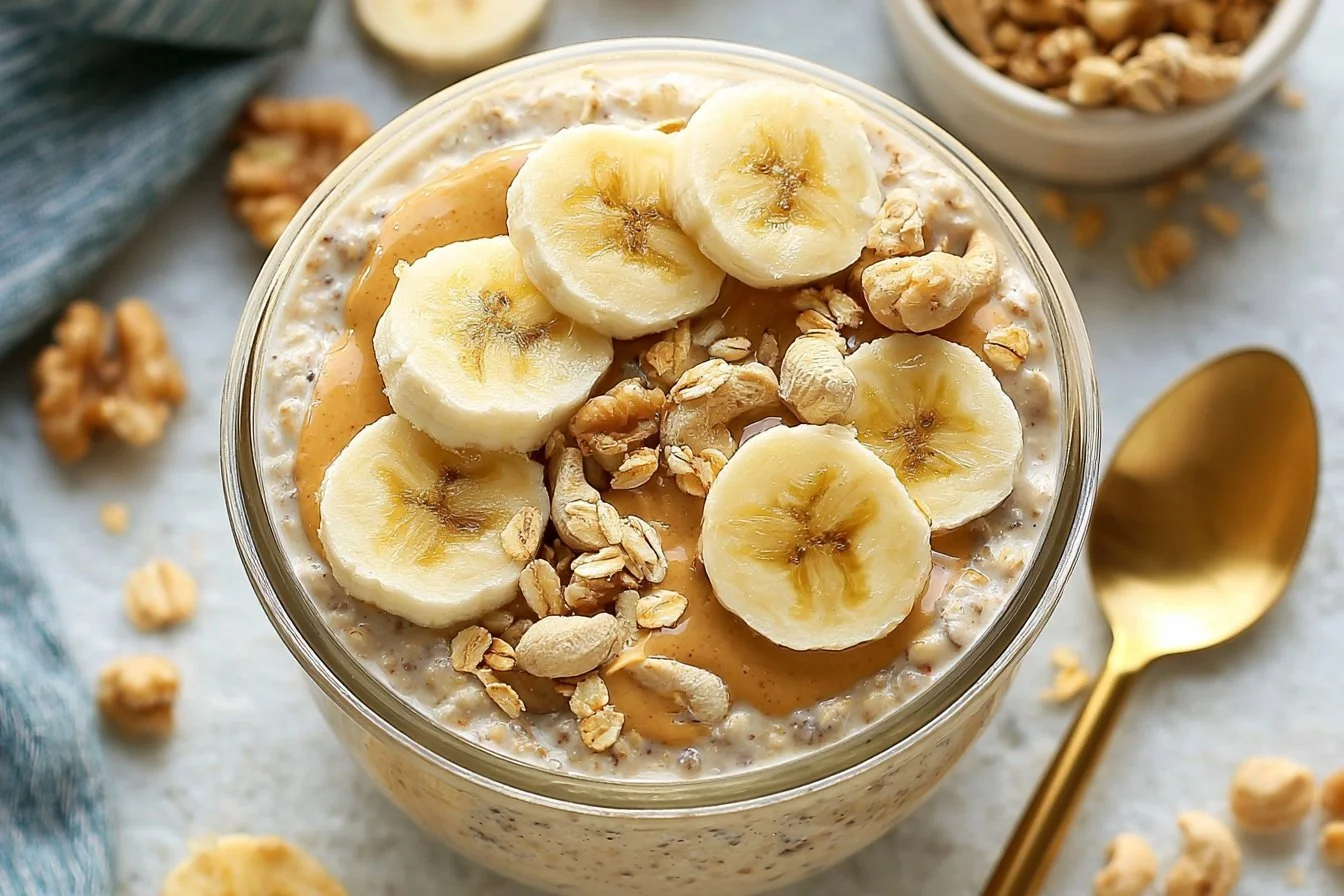 Peanut Butter Banana Overnight Oats