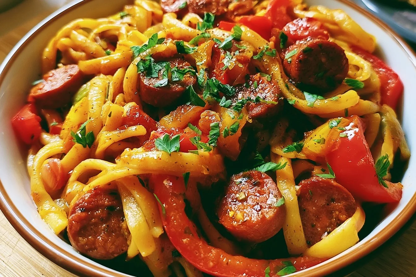 Spicy Sausage and Pepper Pasta