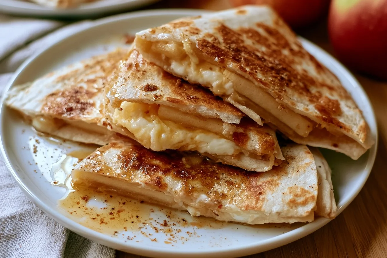 Apple Cheesecake Breakfast Quesadillas
