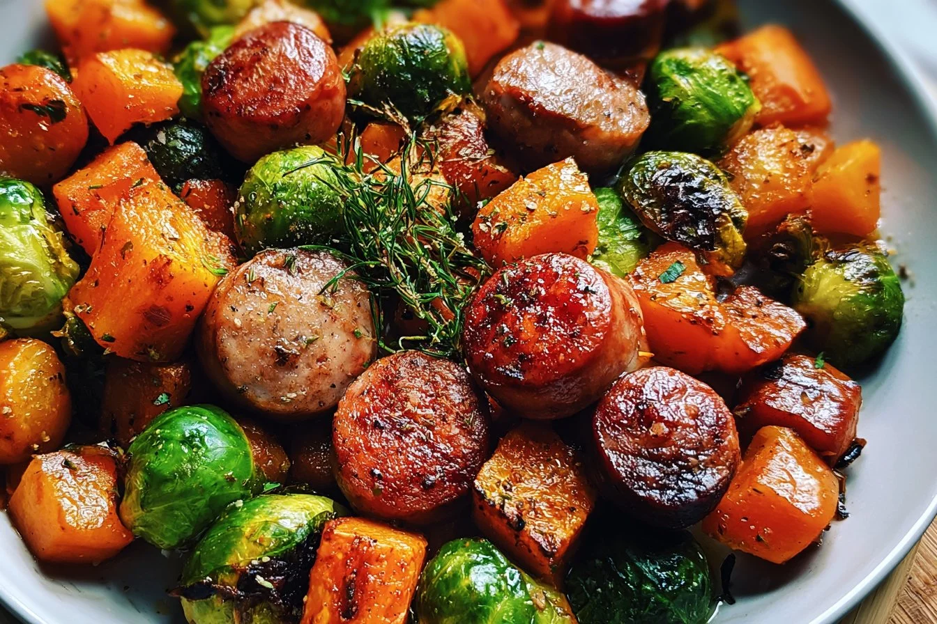 Autumn Sausage Dinner with Roasted Veggies