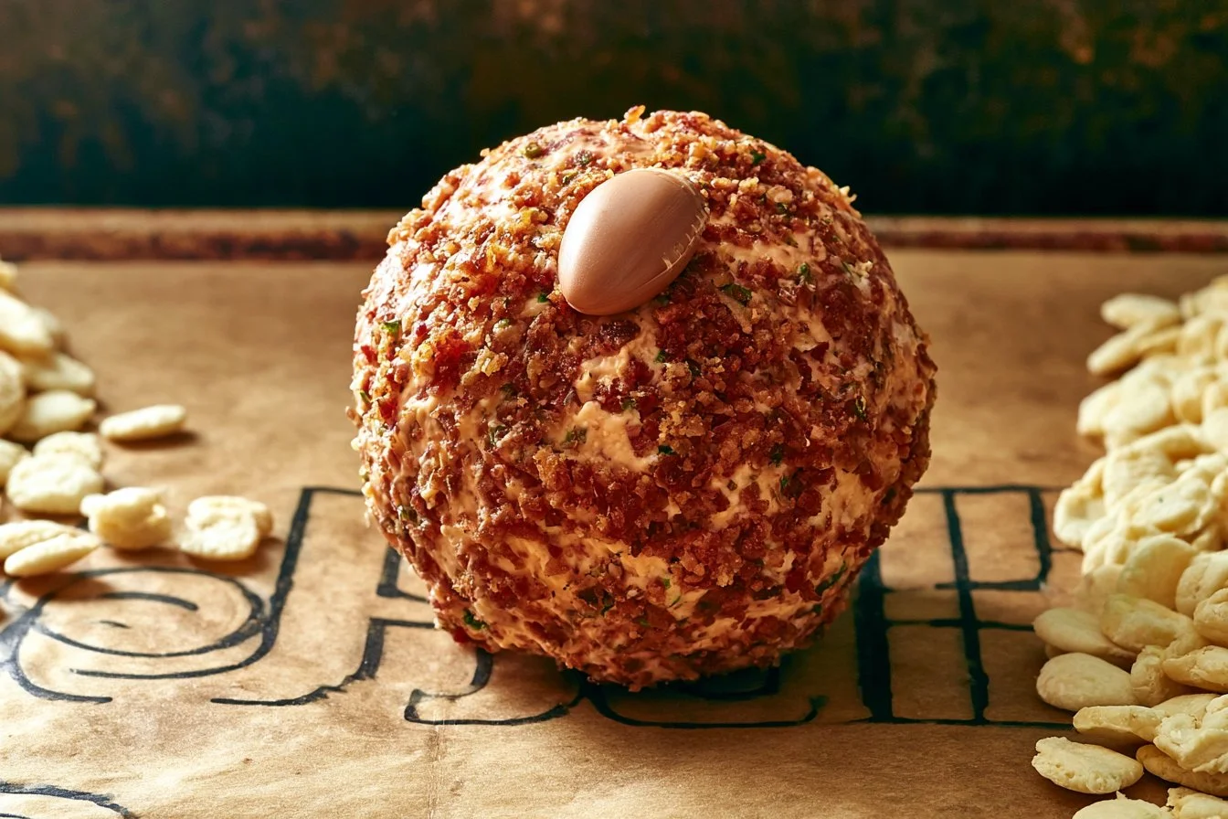BBQ Bacon Ranch Football Cheese Ball