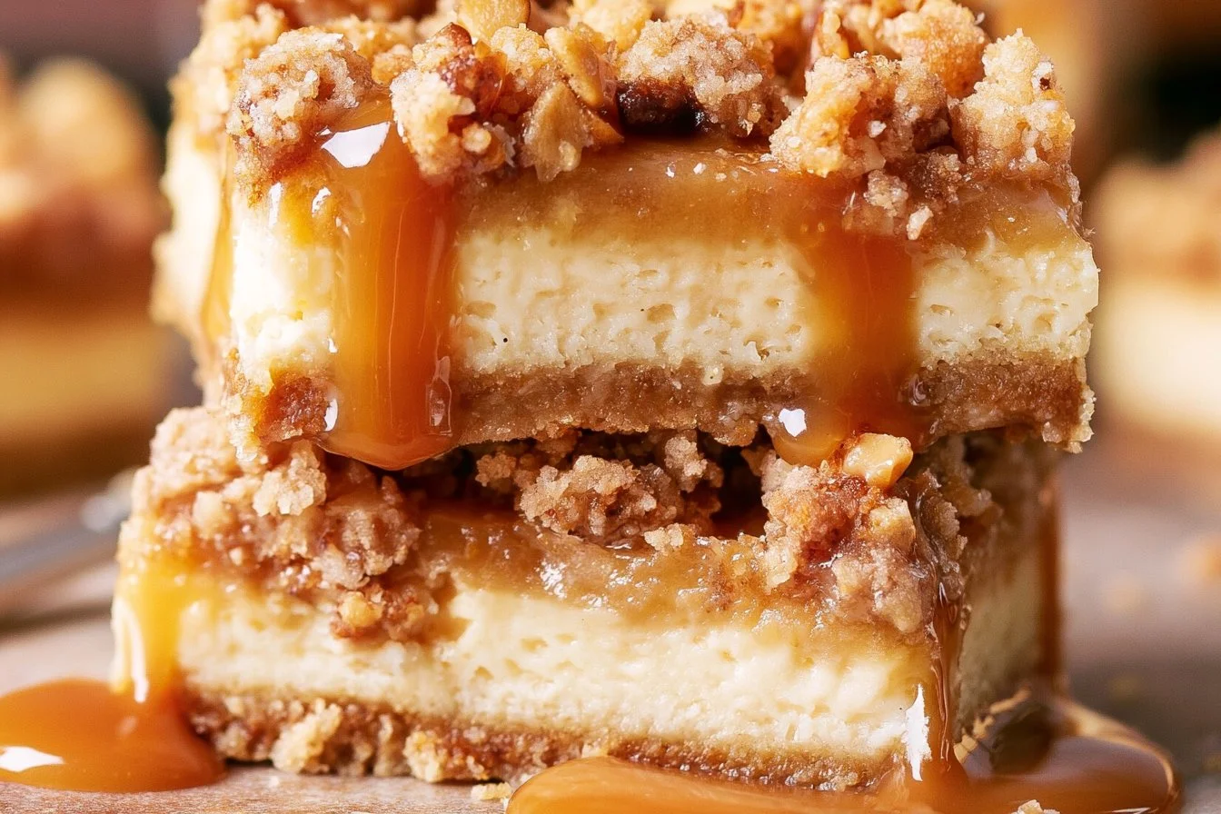 Caramel Apple Cheesecake Bars