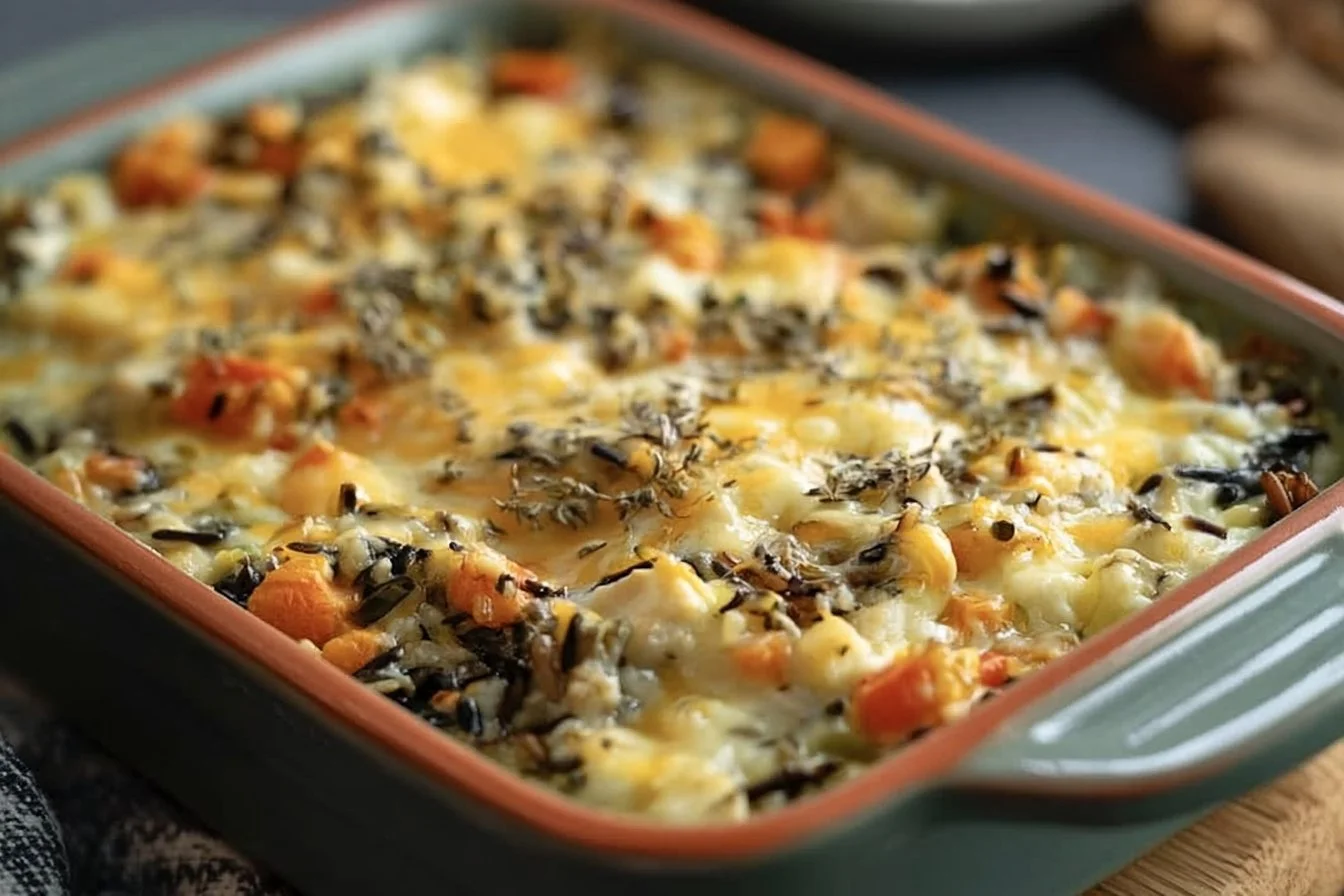 Cheesy Chicken and Wild Rice Casserole