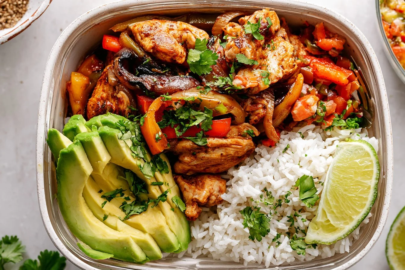 Chicken Fajitas Meal Prep Bowls