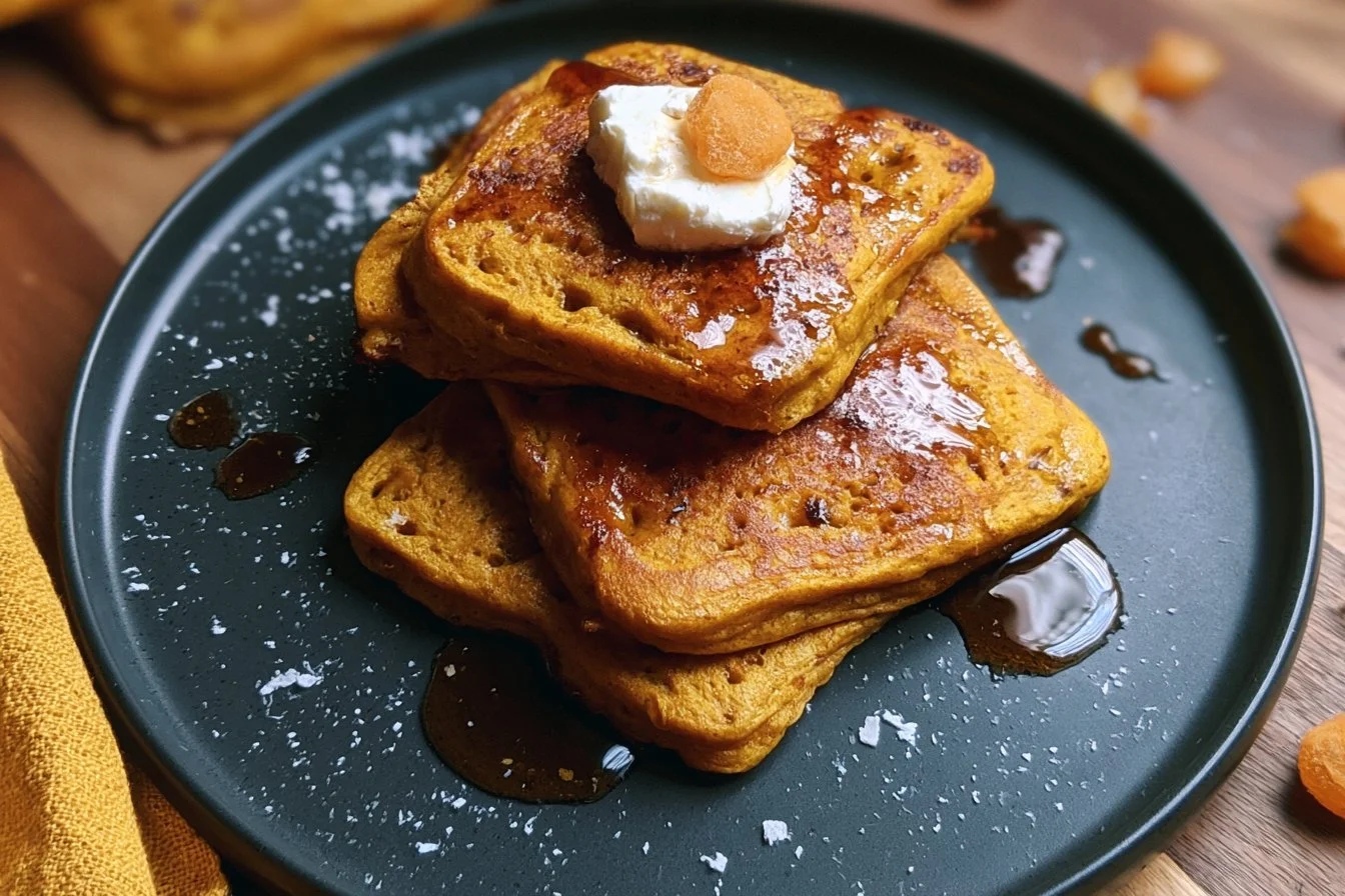 Pumpkin Cottage Cheese Sheet Pan Pancakes