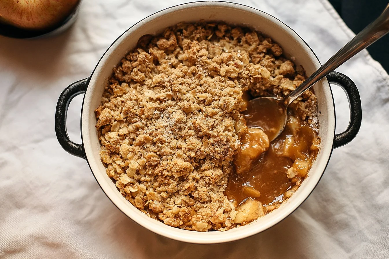 Salted Caramel Apple Crumble